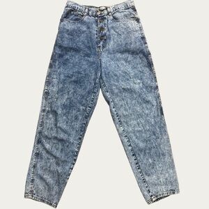 Vintage Essentials Sport Acid Wash Jeans Size 10 Made In USA Button Fly 90's